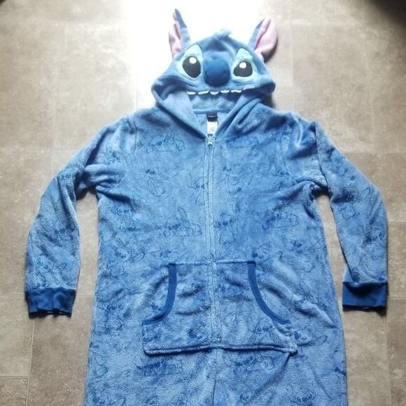Disney Other - Disney Stitch Pajama Jumpsuit Blue Women's XL